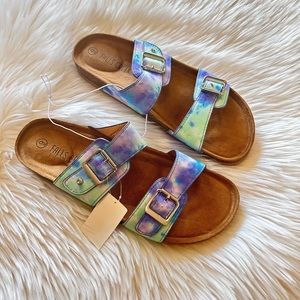 Falls Creek Tie Dye Cork Footbed Sandals